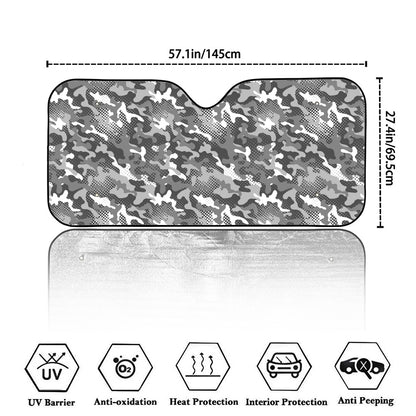 Camouflage Dazzle Pattern Print Car Windshield Sun Shade