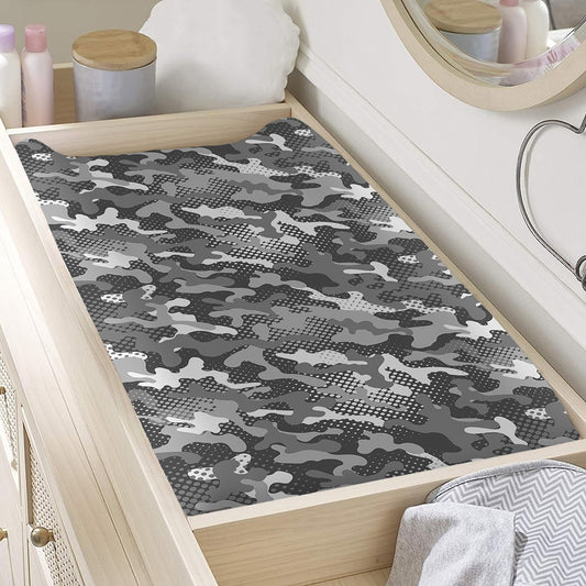 Camouflage Dazzle Pattern Print Changing Pad Cover