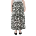 Camouflage Dazzle Pattern Print Chiffon Maxi Skirt