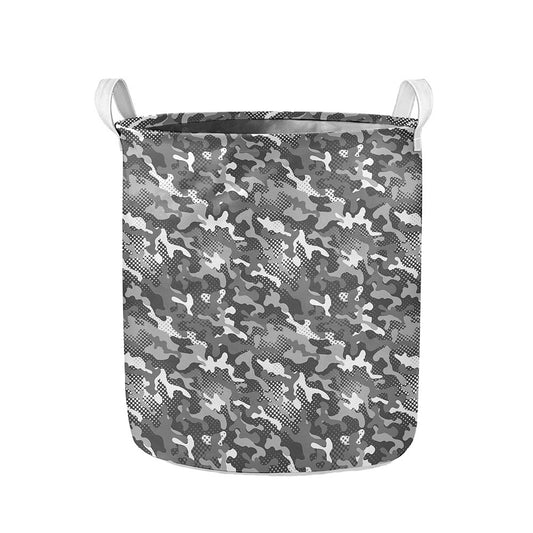 Camouflage Dazzle Pattern Print Collapsible Laundry Basket