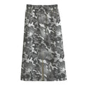 Camouflage Dazzle Pattern Print Cotton Front Slit Maxi Skirt