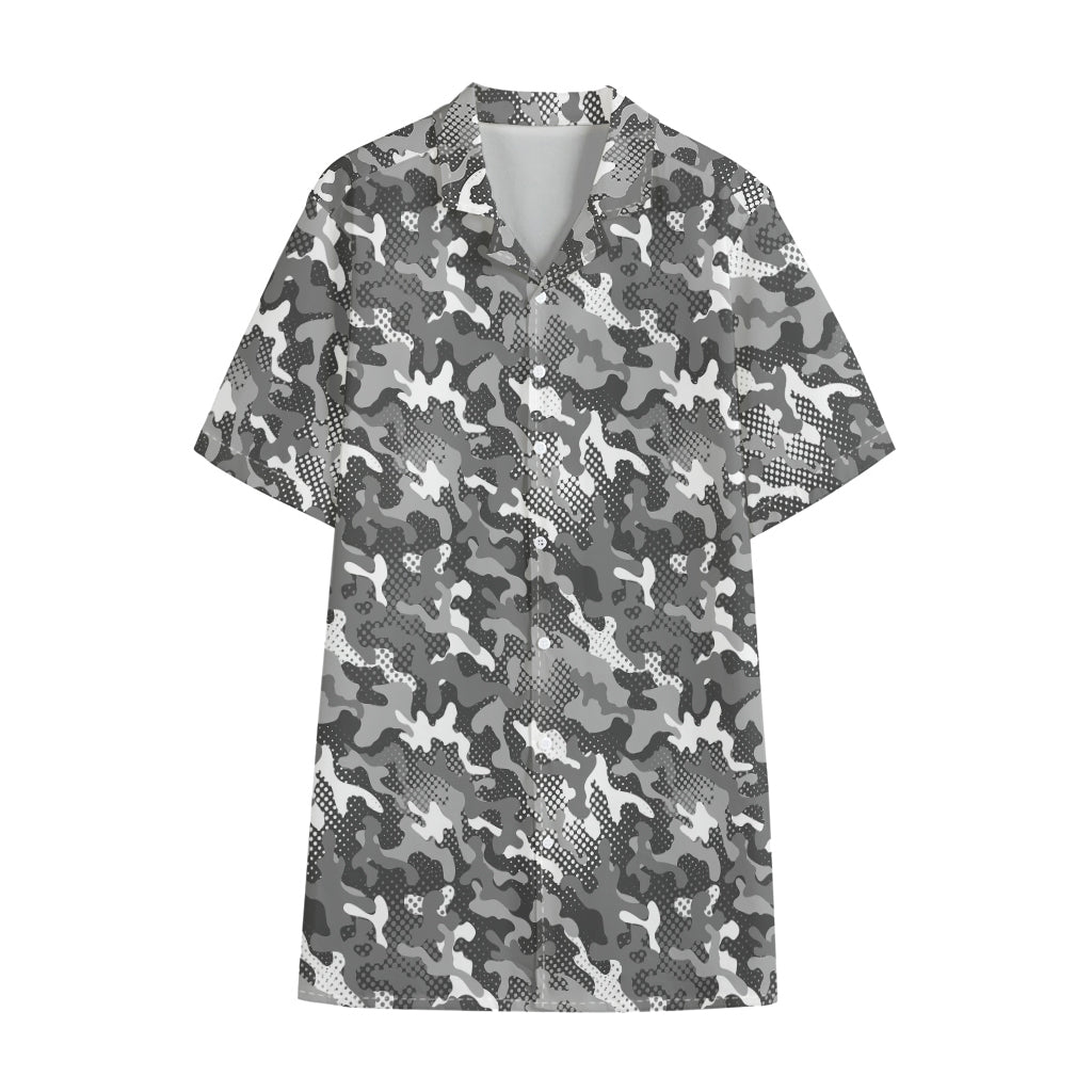 Camouflage Dazzle Pattern Print Cotton Hawaiian Shirt