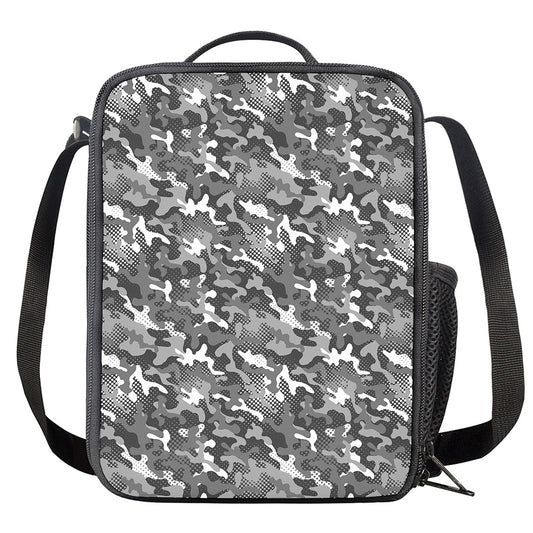 Camouflage Dazzle Pattern Print Crossbody Lunch Bag
