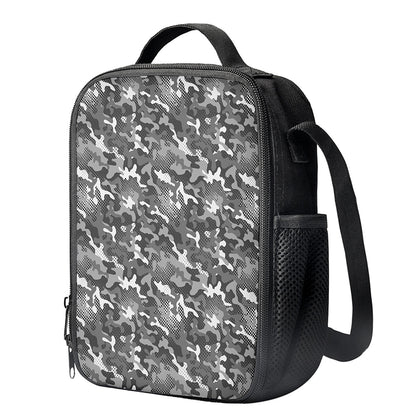 Camouflage Dazzle Pattern Print Crossbody Lunch Bag