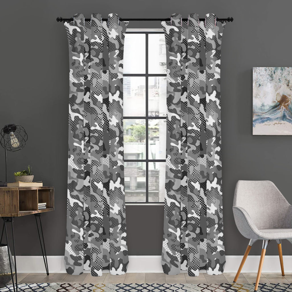 Camouflage Dazzle Pattern Print Curtain