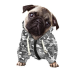 Camouflage Dazzle Pattern Print Dog Zip Up Hoodie