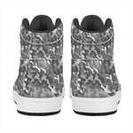 Camouflage Dazzle Pattern Print High Top Leather Sneakers