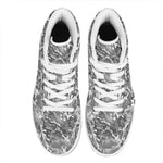 Camouflage Dazzle Pattern Print High Top Leather Sneakers
