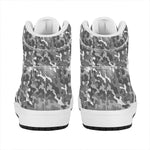 Camouflage Dazzle Pattern Print High Top Leather Sneakers
