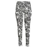 Camouflage Dazzle Pattern Print High-Waisted Pocket Leggings