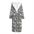 Camouflage Dazzle Pattern Print Hooded Bathrobe