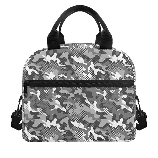 Camouflage Dazzle Pattern Print Insulated Lunch Bag