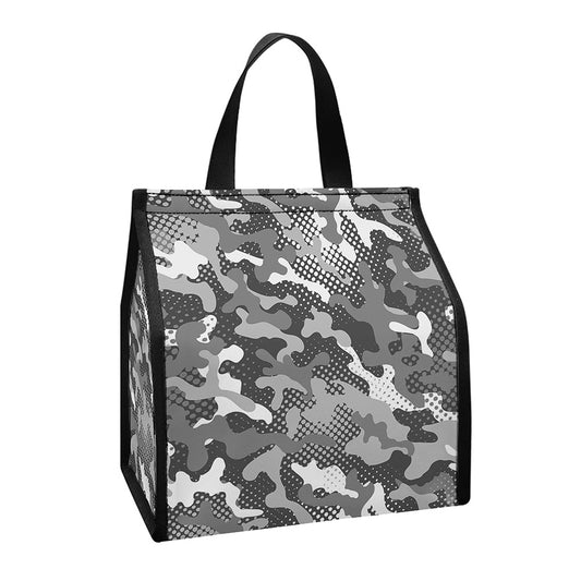 Camouflage Dazzle Pattern Print Insulated Lunch Tote