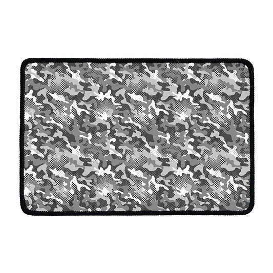 Camouflage Dazzle Pattern Print Kitchen Mat