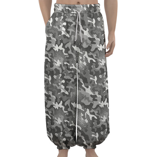 Camouflage Dazzle Pattern Print Lantern Pants