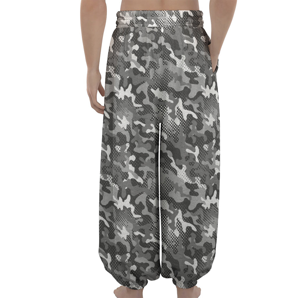 Camouflage Dazzle Pattern Print Lantern Pants