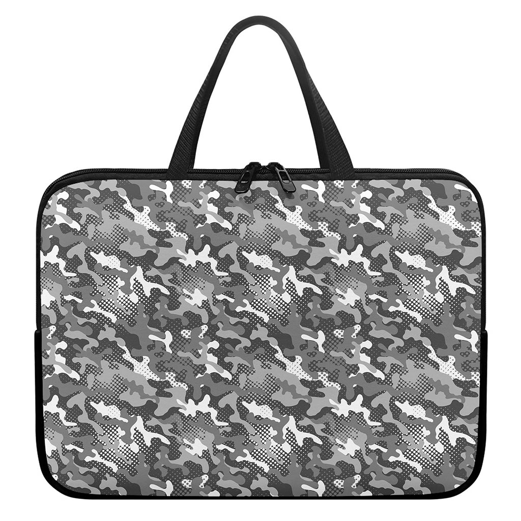Camouflage Dazzle Pattern Print Laptop Sleeve With Handle