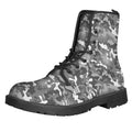 Camouflage Dazzle Pattern Print Lace-Up Boots