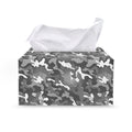 Camouflage Dazzle Pattern Print Leather Tissue Box Cover