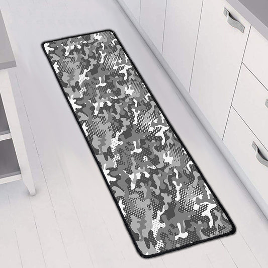 Camouflage Dazzle Pattern Print Long Kitchen Mat