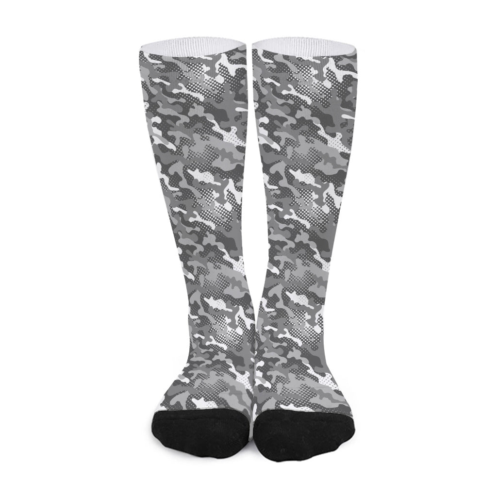 Camouflage Dazzle Pattern Print Long Socks
