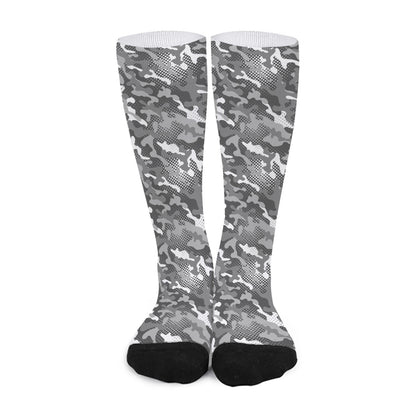 Camouflage Dazzle Pattern Print Long Socks