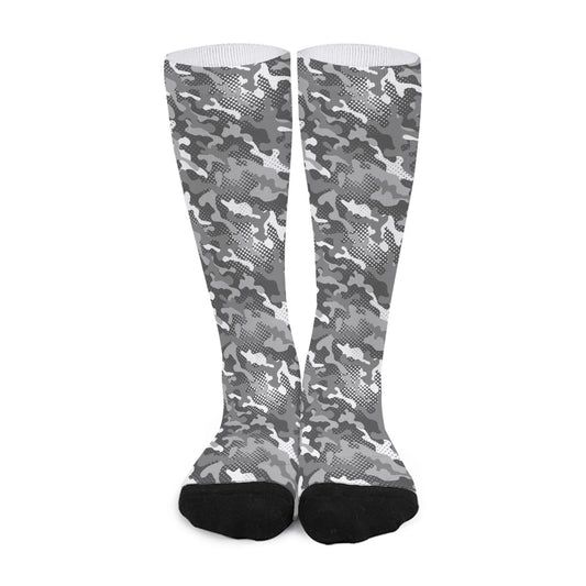 Camouflage Dazzle Pattern Print Long Socks