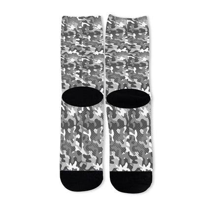 Camouflage Dazzle Pattern Print Long Socks