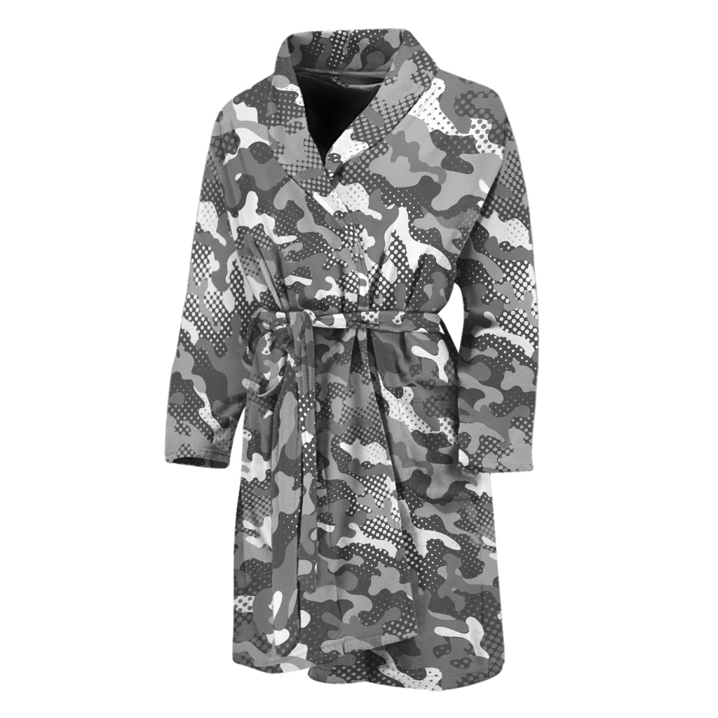 Camouflage Dazzle Pattern Print Men's Bathrobe