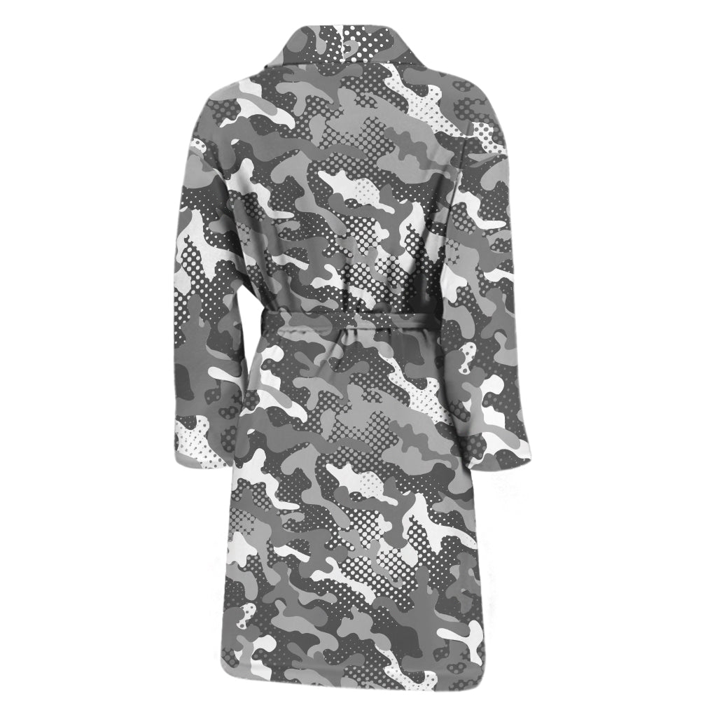 Camouflage Dazzle Pattern Print Men's Bathrobe