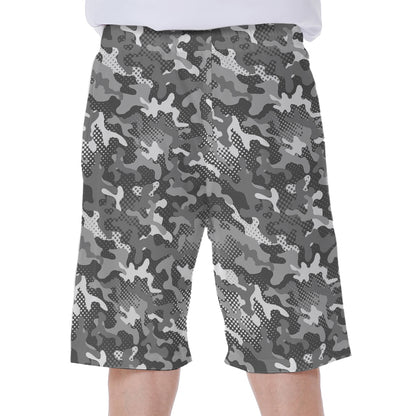 Camouflage Dazzle Pattern Print Men's Beach Shorts