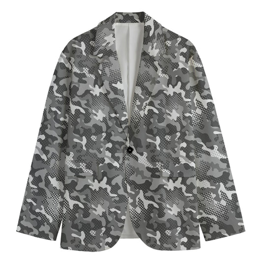 Camouflage Dazzle Pattern Print Men's Blazer