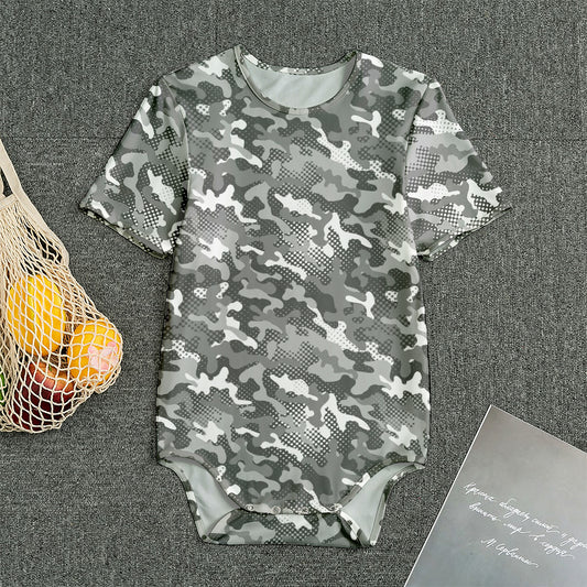 Camouflage Dazzle Pattern Print Men's Bodysuit