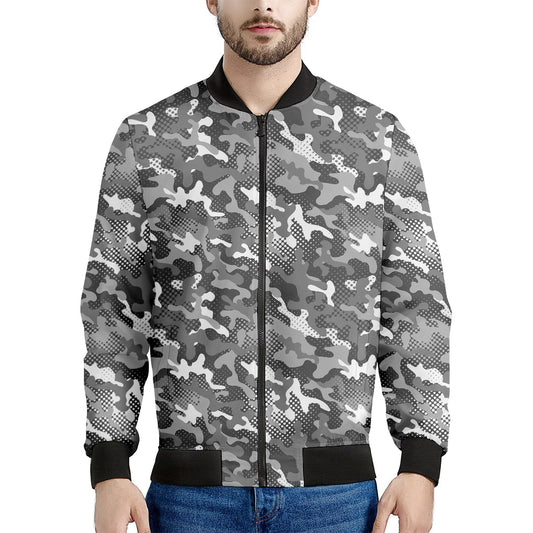 Camouflage Dazzle Pattern Print Men's Bomber Jacket