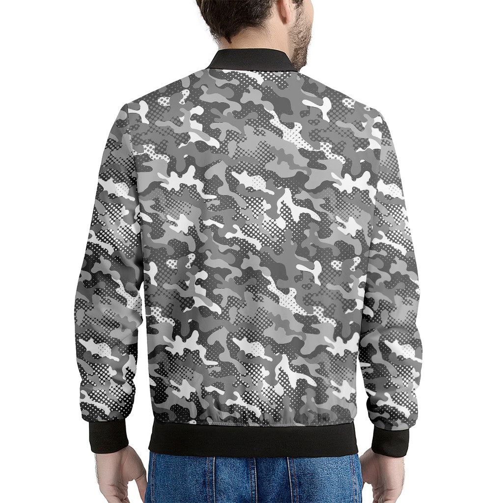 Camouflage Dazzle Pattern Print Men's Bomber Jacket