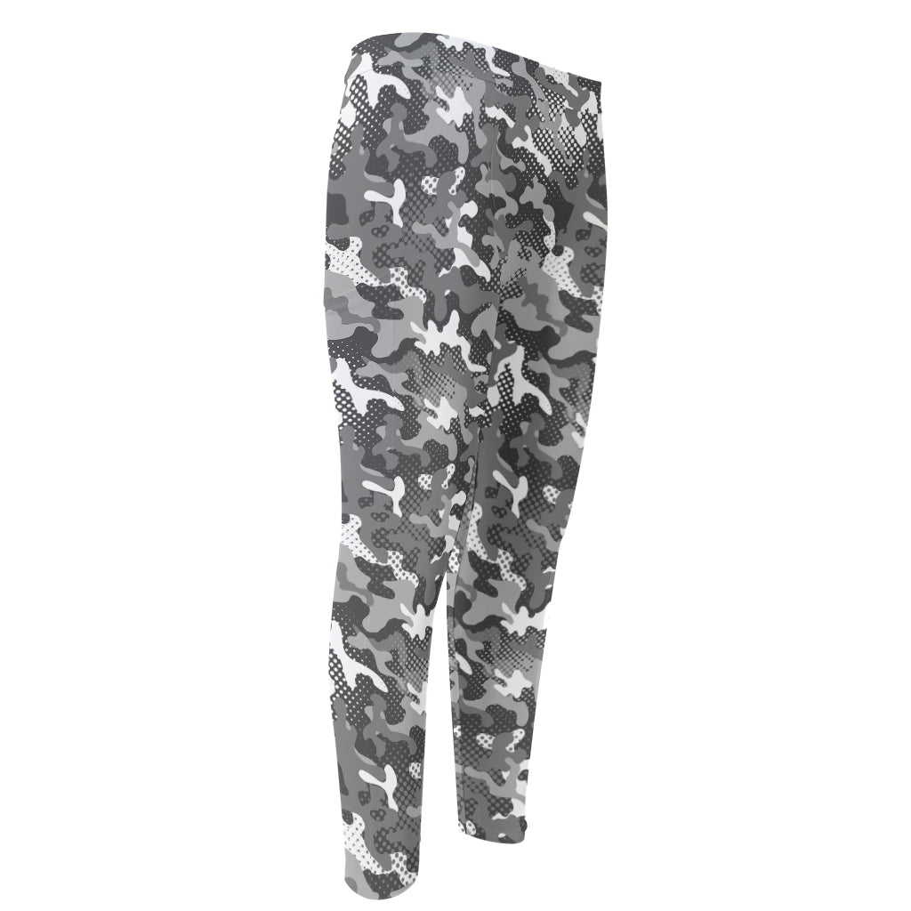 Camouflage Dazzle Pattern Print Men's Compression Pants