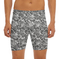 Camouflage Dazzle Pattern Print Men's Long Boxer Briefs