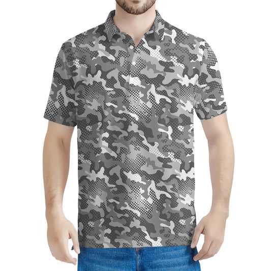 Camouflage Dazzle Pattern Print Men's Polo Shirt