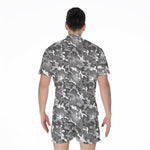Camouflage Dazzle Pattern Print Men's Rompers