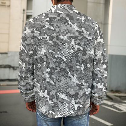 Camouflage Dazzle Pattern Print Men's Shirt Jacket