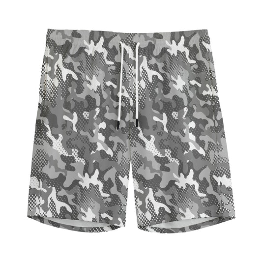 Camouflage Dazzle Pattern Print Men's Sports Shorts