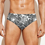 Camouflage Dazzle Pattern Print Men's Swim Briefs
