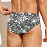 Camouflage Dazzle Pattern Print Men's Swim Briefs