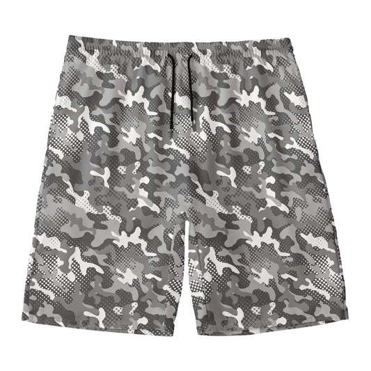 Camouflage Dazzle Pattern Print Men's Swim Trunks