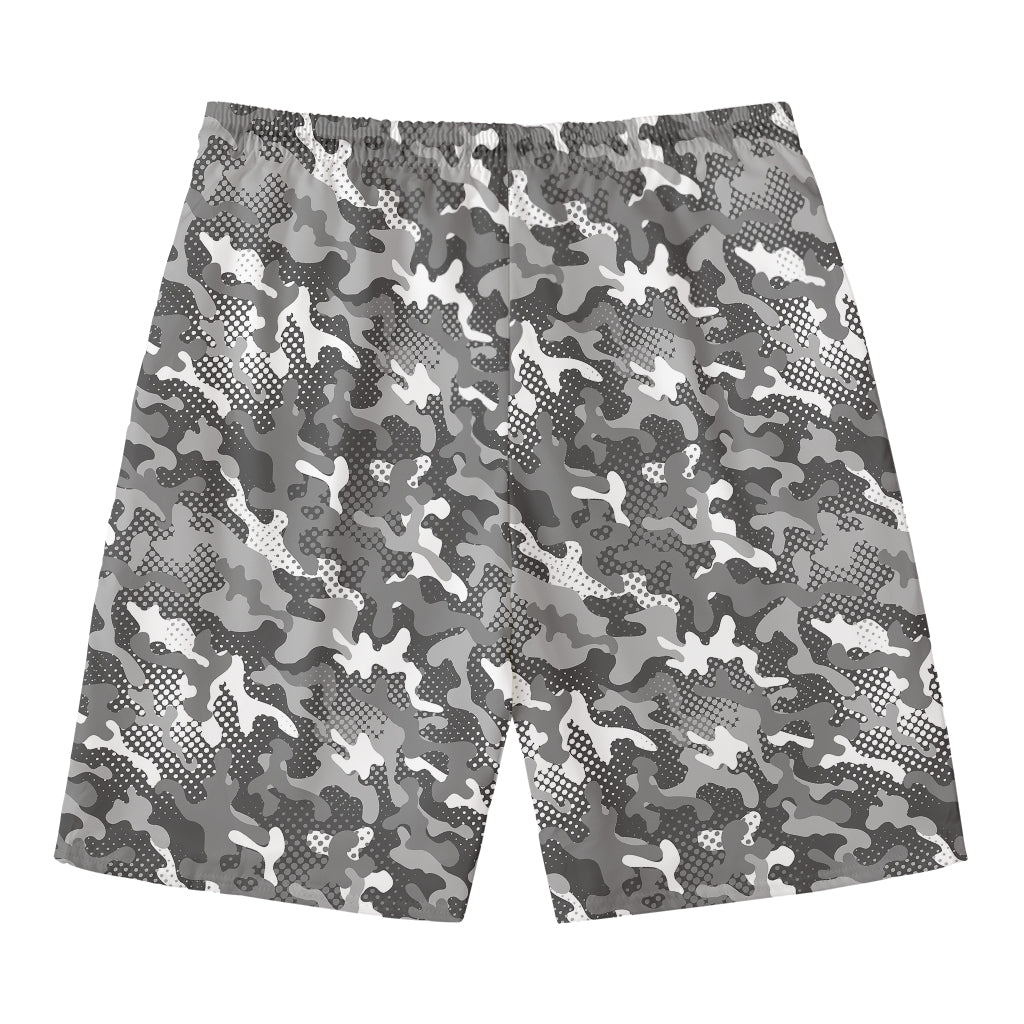 Camouflage Dazzle Pattern Print Men's Swim Trunks