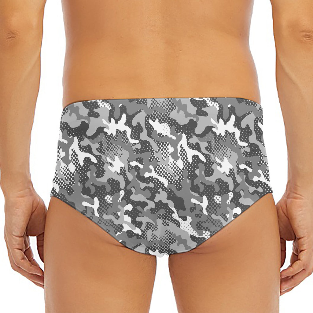 Camouflage Dazzle Pattern Print Men's Triangle Swim Briefs