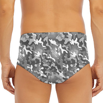 Camouflage Dazzle Pattern Print Men's Triangle Swim Briefs