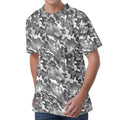 Camouflage Dazzle Pattern Print Men's Velvet T-Shirt