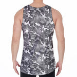 Camouflage Dazzle Pattern Print Men's Velvet Tank Top