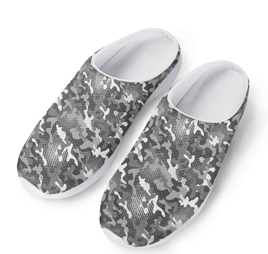 Camouflage Dazzle Pattern Print Mesh Casual Shoes